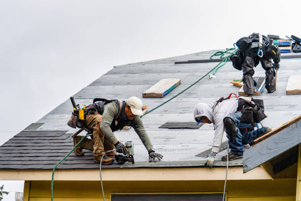 Professional Gutter Installation technician working in Manchester, MI